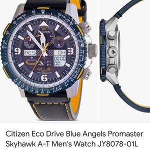Citizen Eco Drive Blue Angels Promaster Skyhawk A-T Men's Watch JY8078-01L